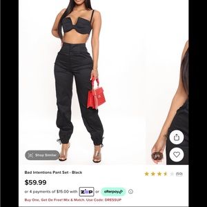 Black Two Piece Fashion Nova Set